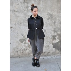 Jumpsuit, grey velvet