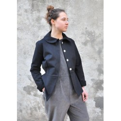 Claudine jacket, black denim