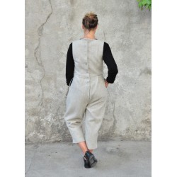 Jumpsuit, tourterelle wool drap