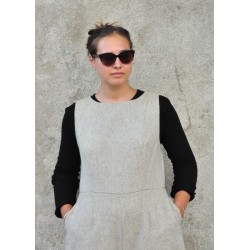 Jumpsuit, tourterelle wool drap