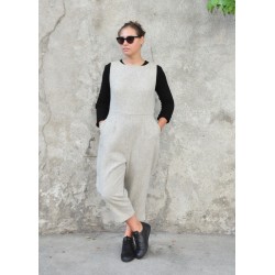 Jumpsuit, tourterelle wool drap