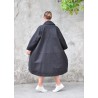 Claudine coat, black denim