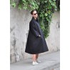 Claudine coat, black denim