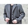 Sailor coat, grey wool drap raw edges