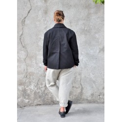 Sailor coat, black denim