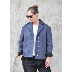 Sailor coat, blue denim