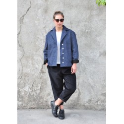 Sailor coat, blue denim