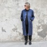 Sculptor coat, blue denim