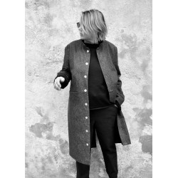 Sculptor coat, blue denim