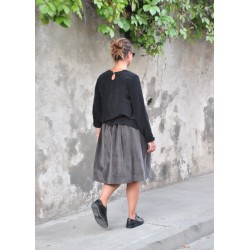 Skirt, grey corduroy