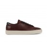 Baskets, cuir bordeaux