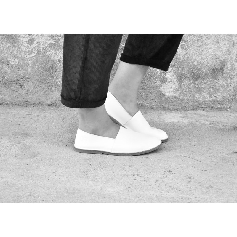 Slip on Maurice, white leather