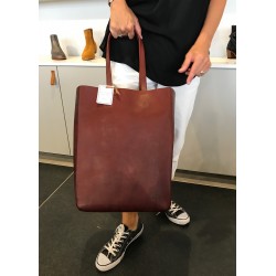 Sac Solène, cuir bordeaux