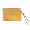 Pochette en cuir naturel