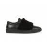 Slip on sneakers, black leather