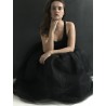 Jupon long en tulle noir