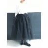 Jupon long en tulle noir