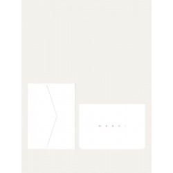 Card A6 + enveloppe Merci white