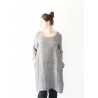 Robe évasée manches longues Uniforme, lainage gris sombre