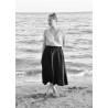 Circular skirt, black linen