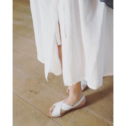 Sandals Uzes, white leather