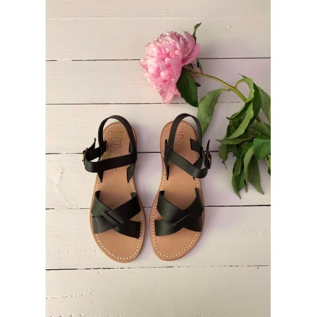 Sandals Pac, black leather