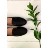 Chaussures Partridge, cuir noir et naturel