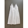 Robe à bretelles, coton ajouré blanc