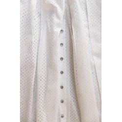 Strap dress, white openwork cotton