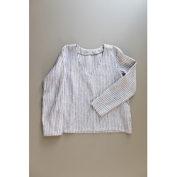 Blouse manches longues Uniforme, lin blanc