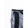 Pockets trousers, black stripes linen