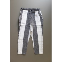 Pantalon à poches, lin blanc