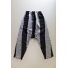 Saroual trousers, black stripes linen