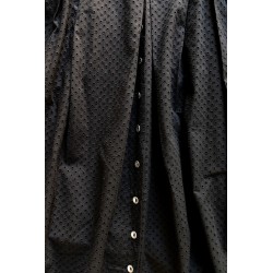 Robe à bretelles, coton ajouré noir