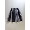 Skirt, black stripes linen