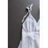 Strap top, white linen