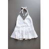 Strap top, white linen