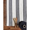 Beja rug, black and white stripes