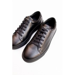 Chaussures Partridge, cuir noir et naturel