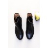 Bottines Bernie, cuir souple noir