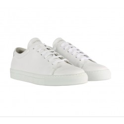 Baskets pour homme, cuir blanc