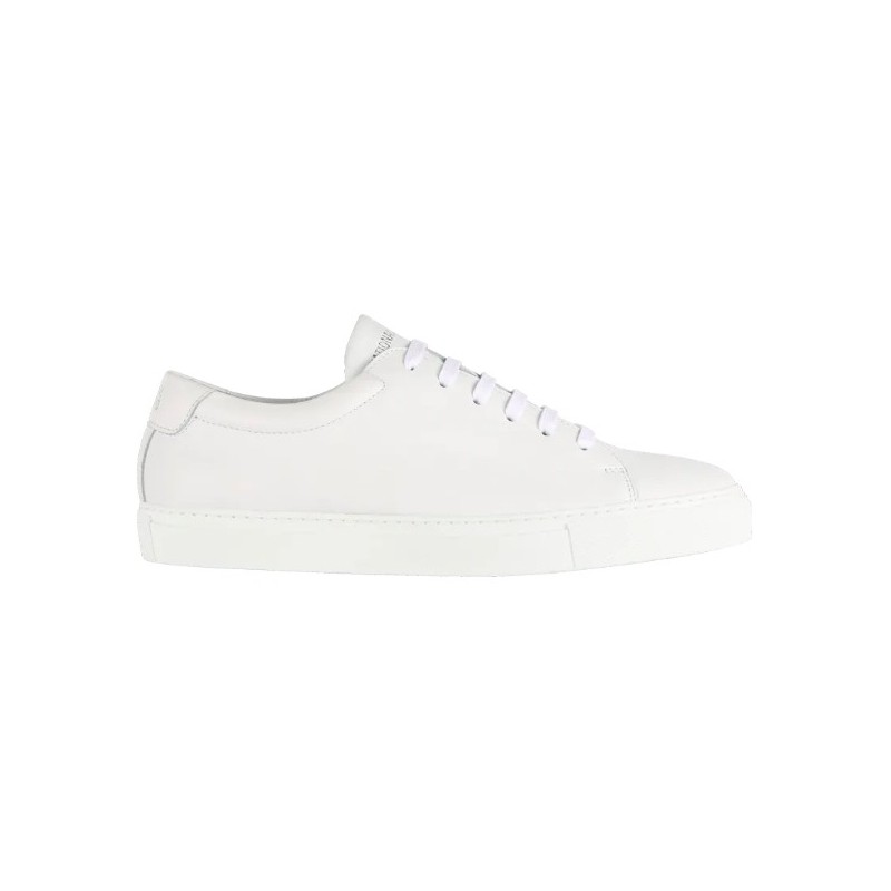 Baskets pour homme, cuir blanc