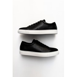 Sneakers for men, black nubuck