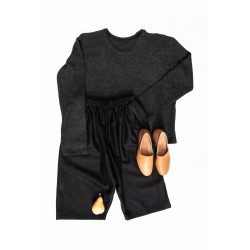 Short mixte, drap noir