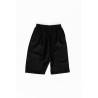 Unisex short, black wool drap