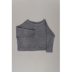 Pull hiver 19, jersey épais gris clair