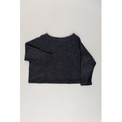 Pull hiver 19, jersey épais gris sombre