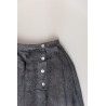 Pleated skirt, grey heavy linen