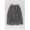 Pleated skirt, grey heavy linen