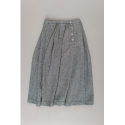 Pleated skirt, herringbone wool drap